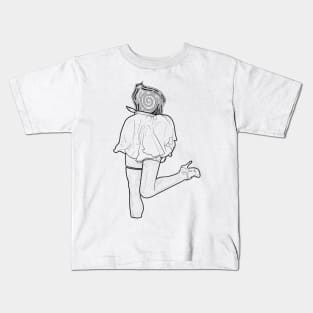 Black & white Elegant Art 10 Kids T-Shirt